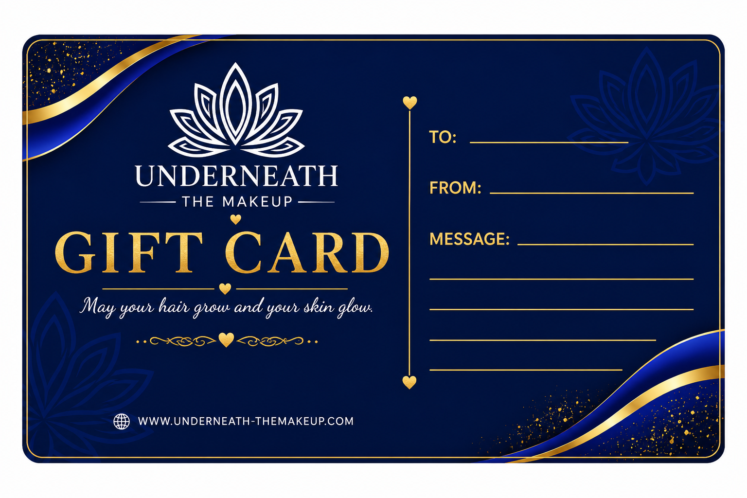 Underneath the Makeup Gift Card