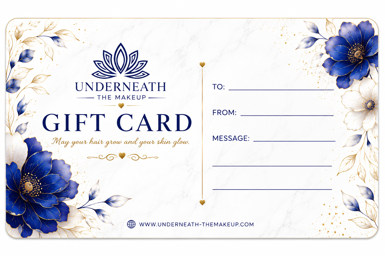 Underneath the Makeup Gift Card