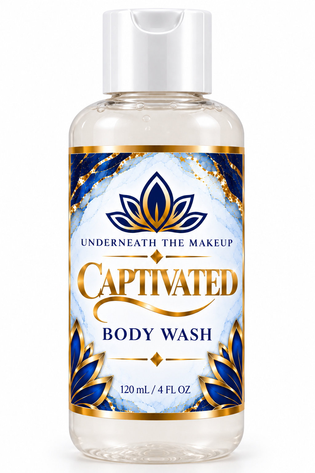 Underneath The Makeup Captivated Body Wash bottle, 120 mL / 4 fl oz
